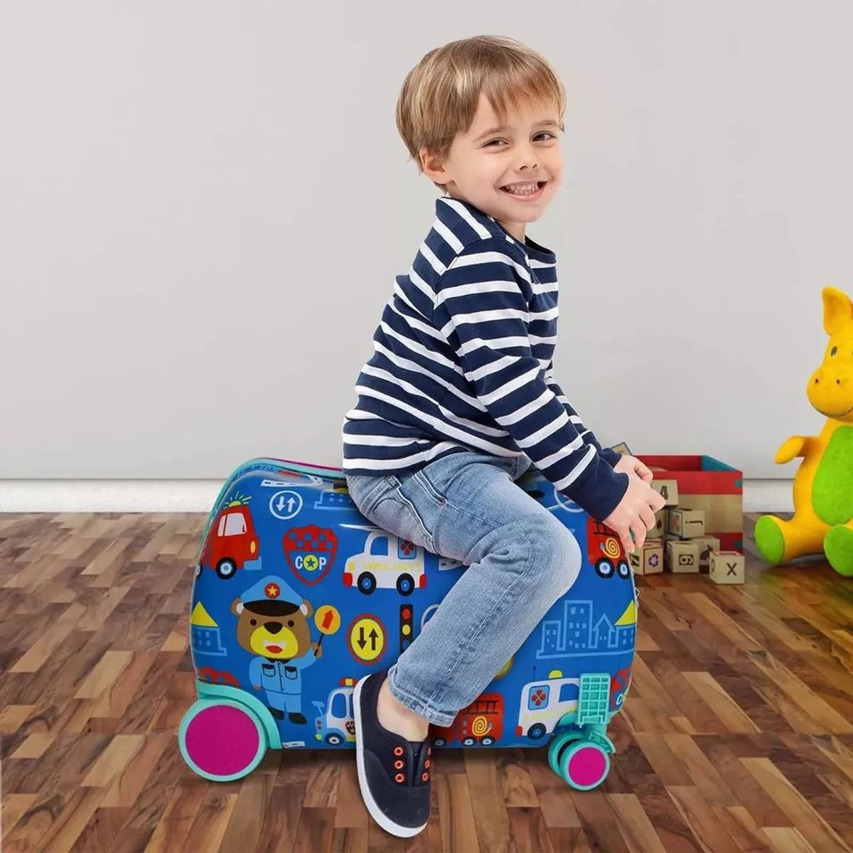 U BUY - Maleta De Cabina Infantil Montable  Osito Policía