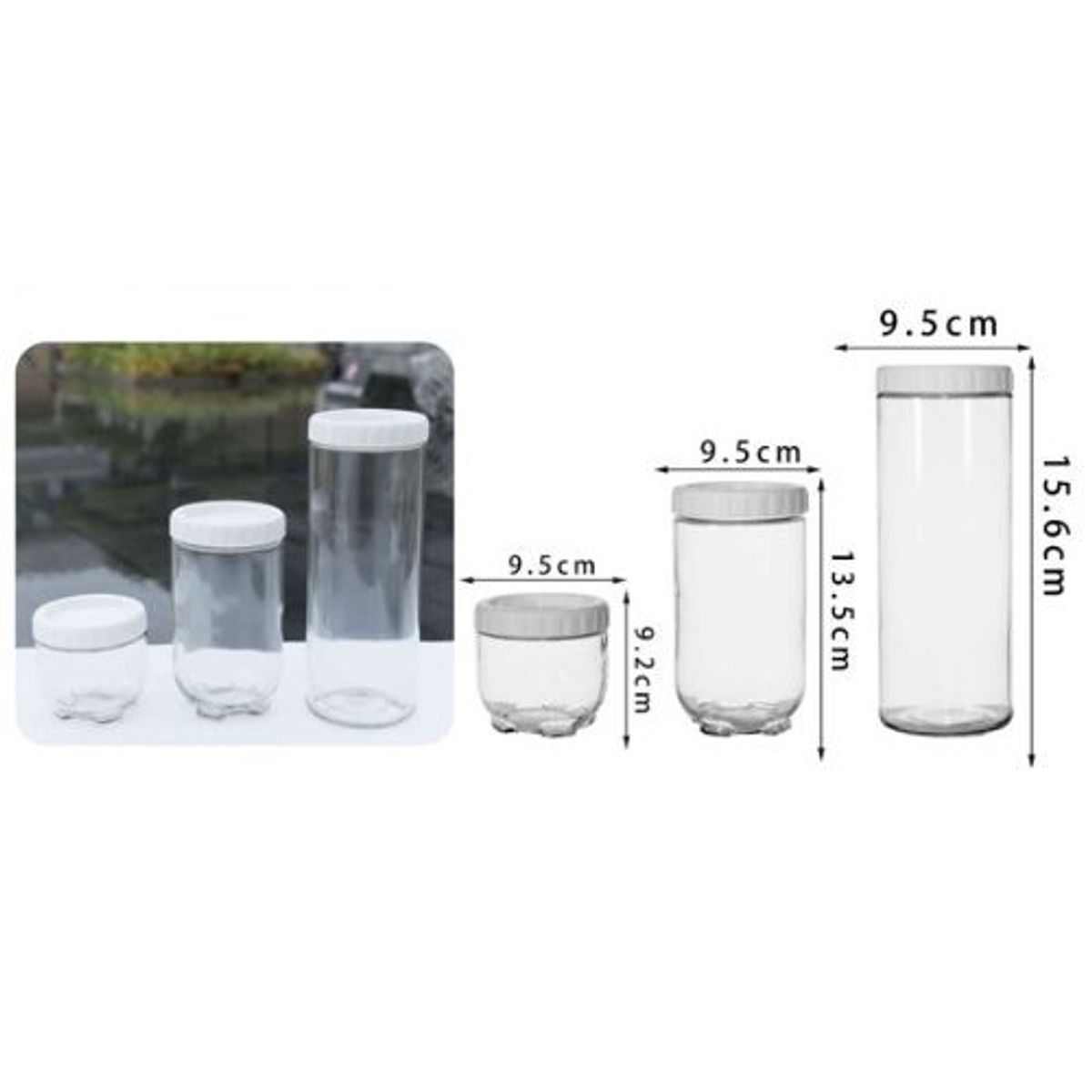 GENERICO - SET DE VIDRIO 450ML+900ML+1400ML