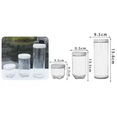 GENERICO - SET DE VIDRIO 450ML+900ML+1400ML