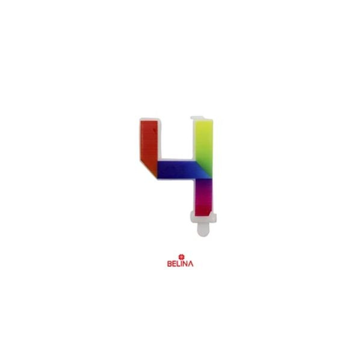 GENERICO - Vela multicolor número 4