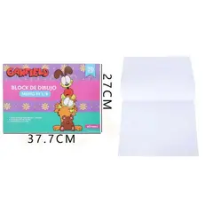 GENERICO - Block de Dibujo Garfield con sus amigos Medio 99 1/8 20Hjs 37x27cm