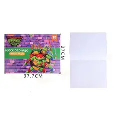 GENERICO - Block Medio 99 1/8 Tortugas Ninja 20Hjs 27x37cm