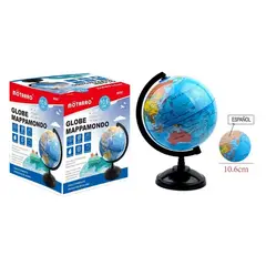 GENERICO - Globo Terráqueo Giratorio Con Base 106mm