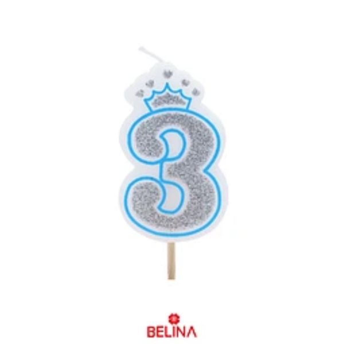 GENERICO - Vela con corona azul 3