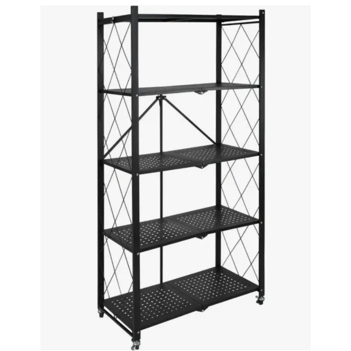 GENERICO - Estante Metálico 5 Niveles Plegable Negro