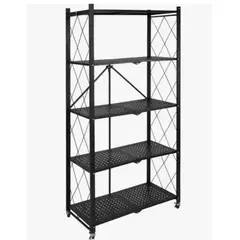 GENERICO - Estante Metálico 5 Niveles Plegable Negro