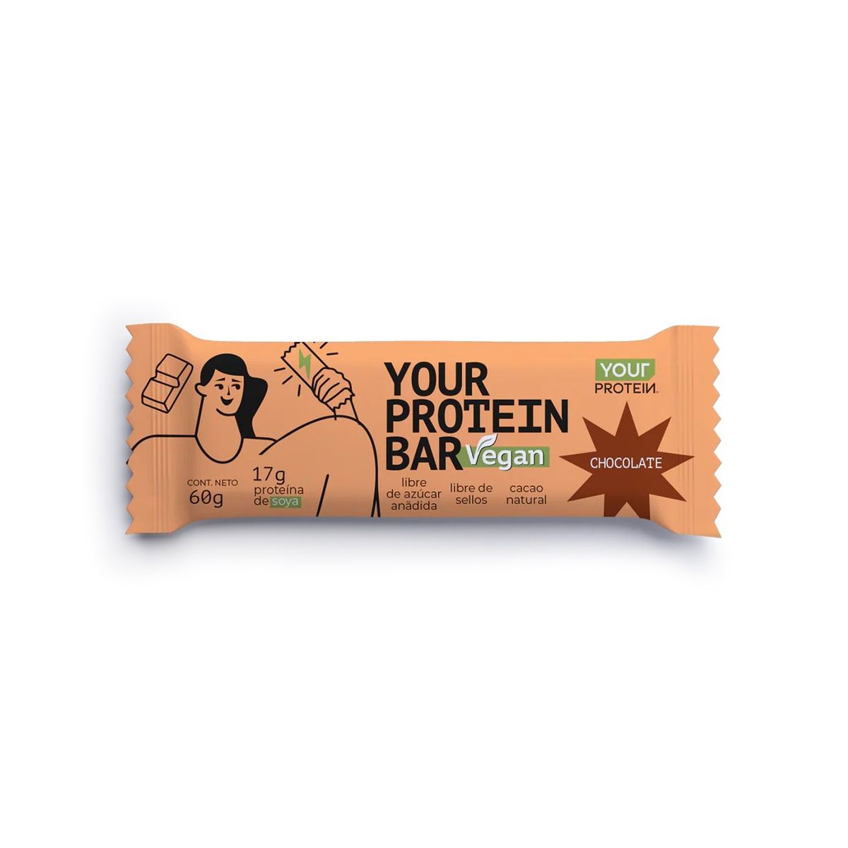 YOUR PROTEIN - PACK 16 BARRAS YOUR PROTEIN BAR VEGAN CHOCOLATE  - YOUR PROTEIN