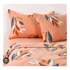 GENERICO - Juego de Sábana Polar 2 Plazas Color Coral GS0006