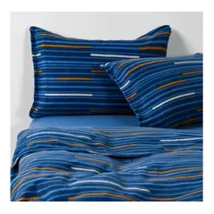 GENERICO - Juego de Sábana Polar King Color Azul GS0001