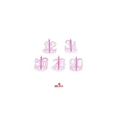 GENERICO - Velas de números rosado 10pcs