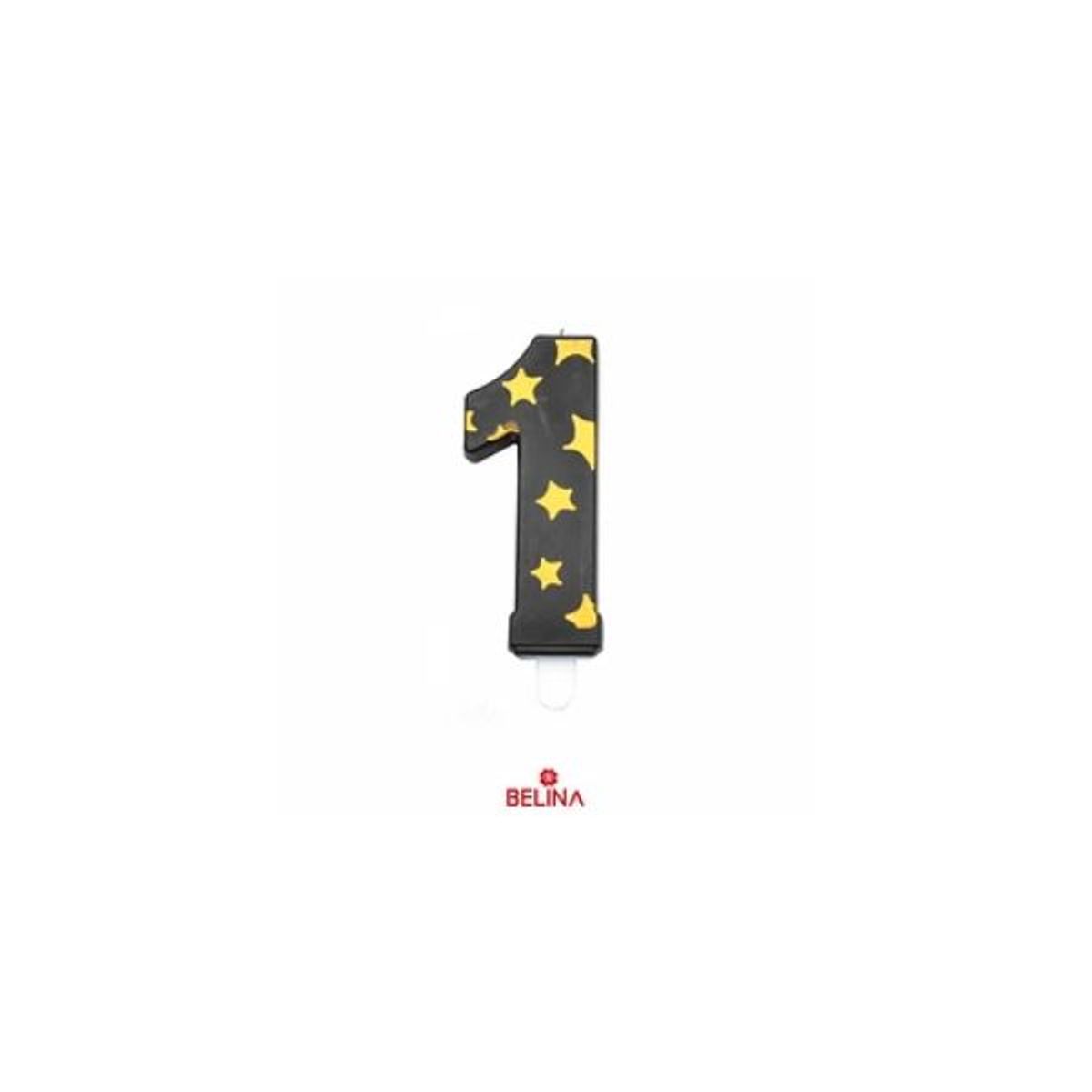 GENERICO - Vela de estrellas negro y dorado 1