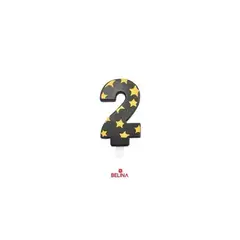 GENERICO - Vela de estrellas negro y dorado 2