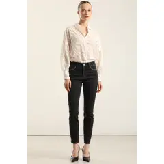 LIOLA - Jeans Skinny, Tiro Medio, Negro