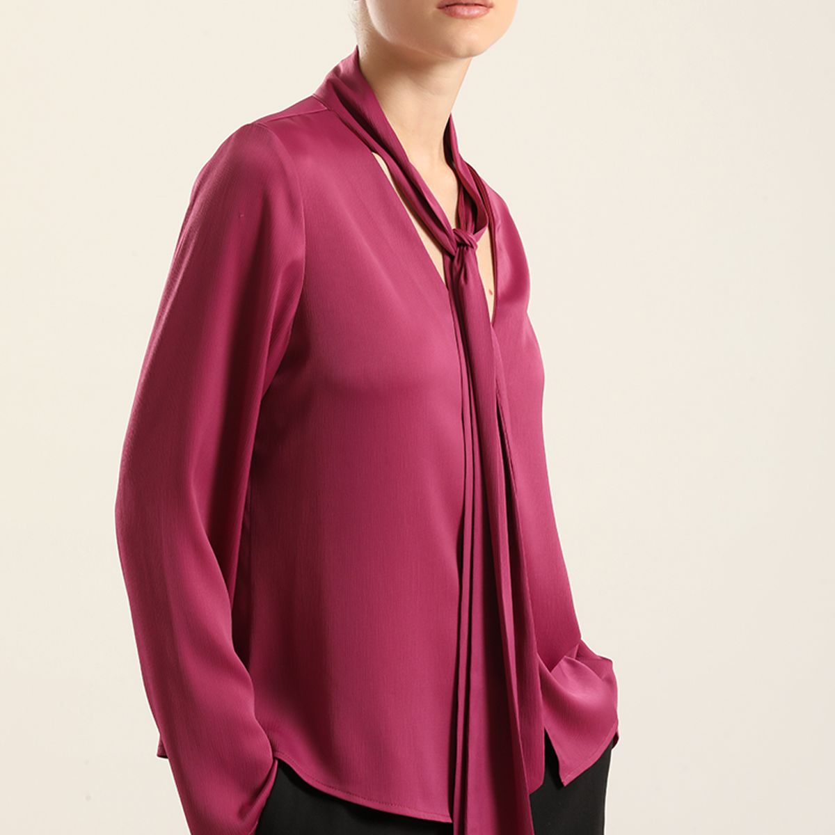 LIOLA - Blusa Satin Lazada, Fucsia Liola