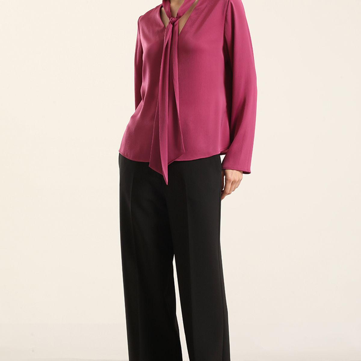 LIOLA - Blusa Satin Lazada, Fucsia Liola