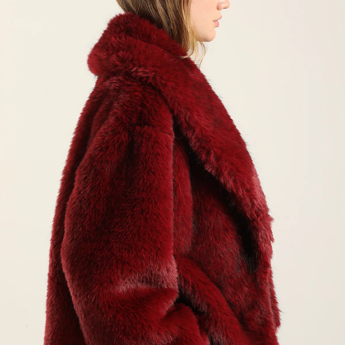 LIOLA - Chaqueta Efecto Piel Matizada, Rojo Liola