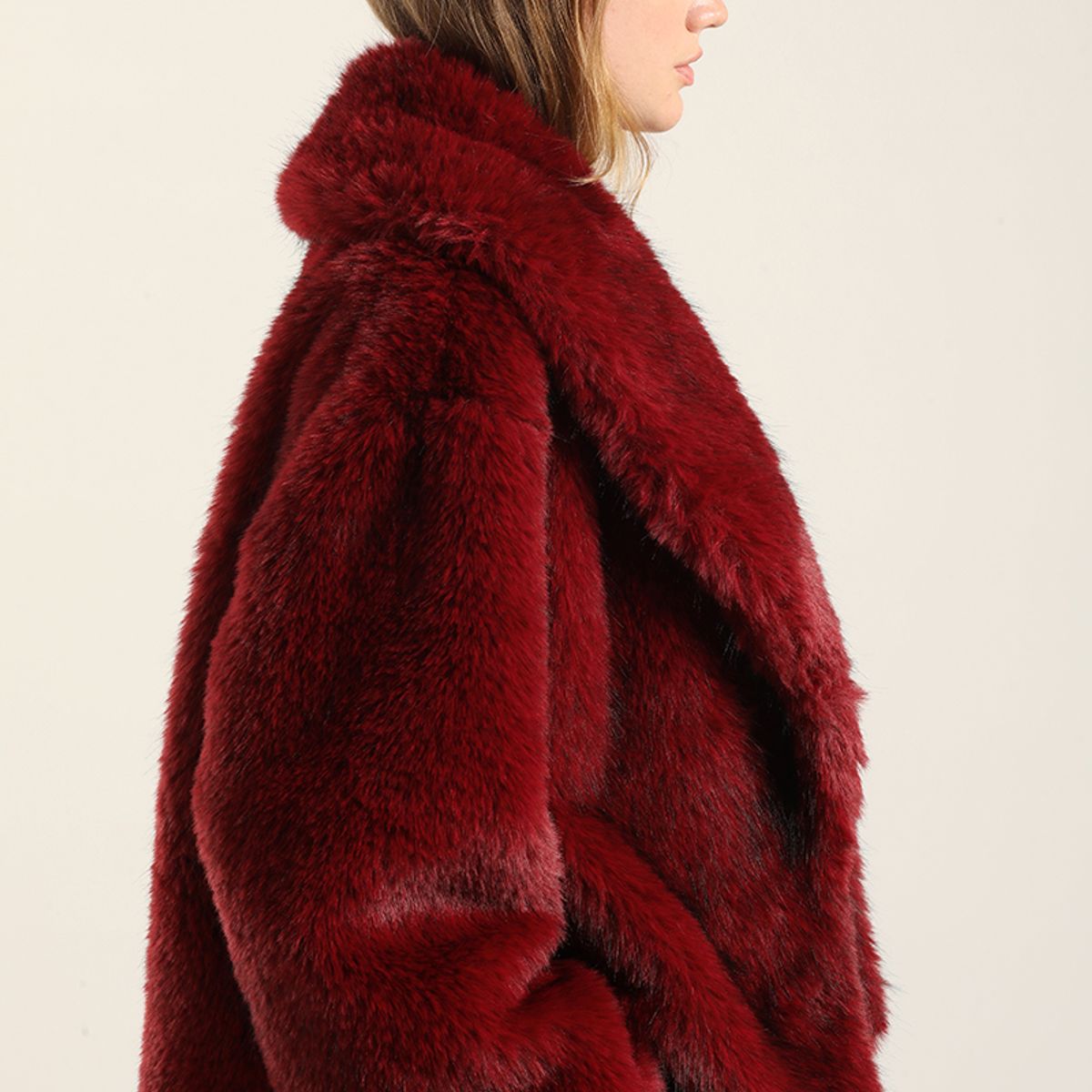 LIOLA - Chaqueta Efecto Piel Matizada, Rojo Liola