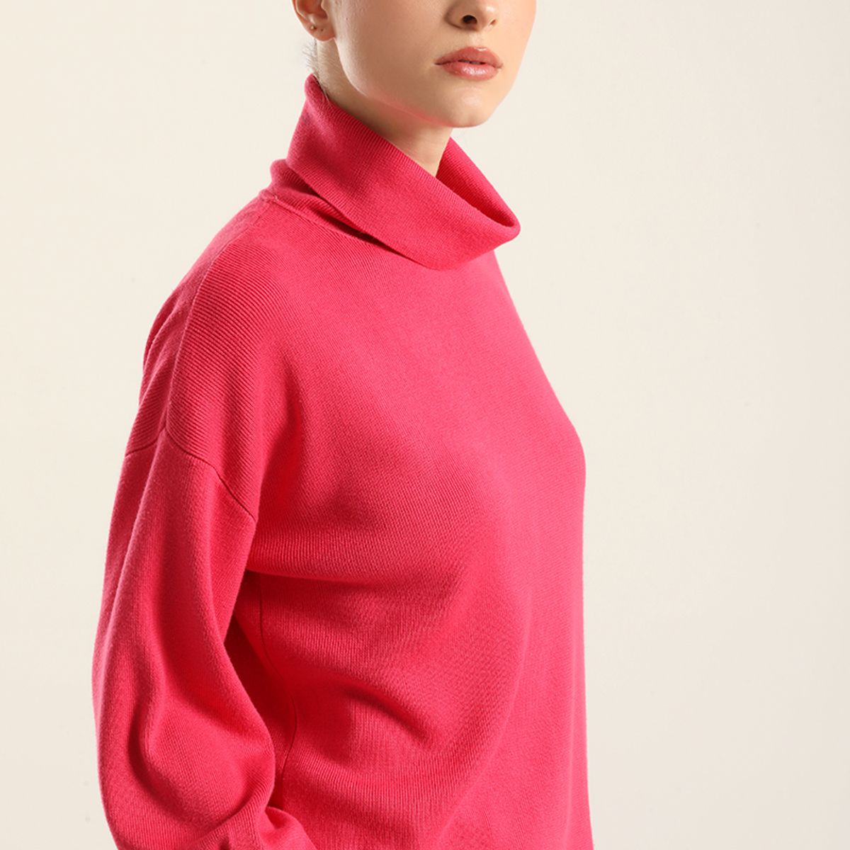 LIOLA - Jersey Punto, Boton Joya, Fucsia Liola