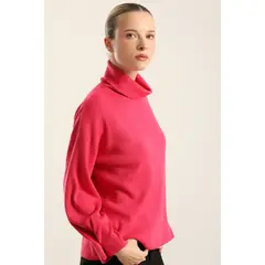 LIOLA - Jersey Punto, Boton Joya, Fucsia