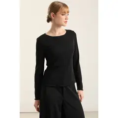 LIOLA - Top Aplicacion Strass, Negro