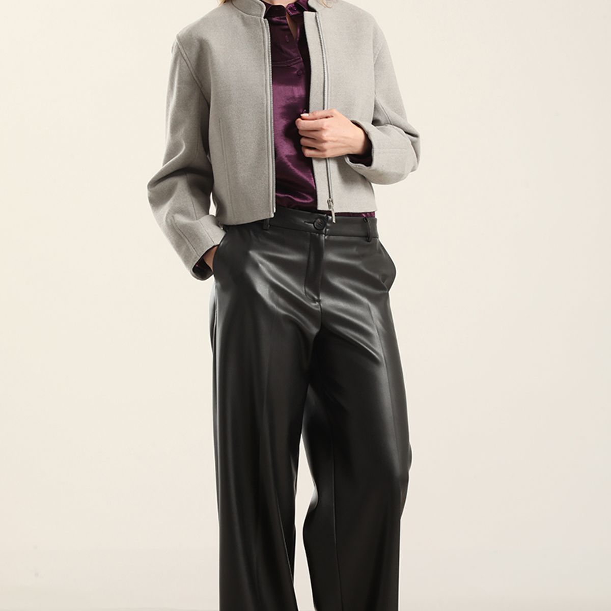 LIOLA - Chaqueta Bomber, Muflon Melange Gris Liola