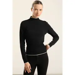 LIOLA - Jersey Punto Basico, Contratono, Negro