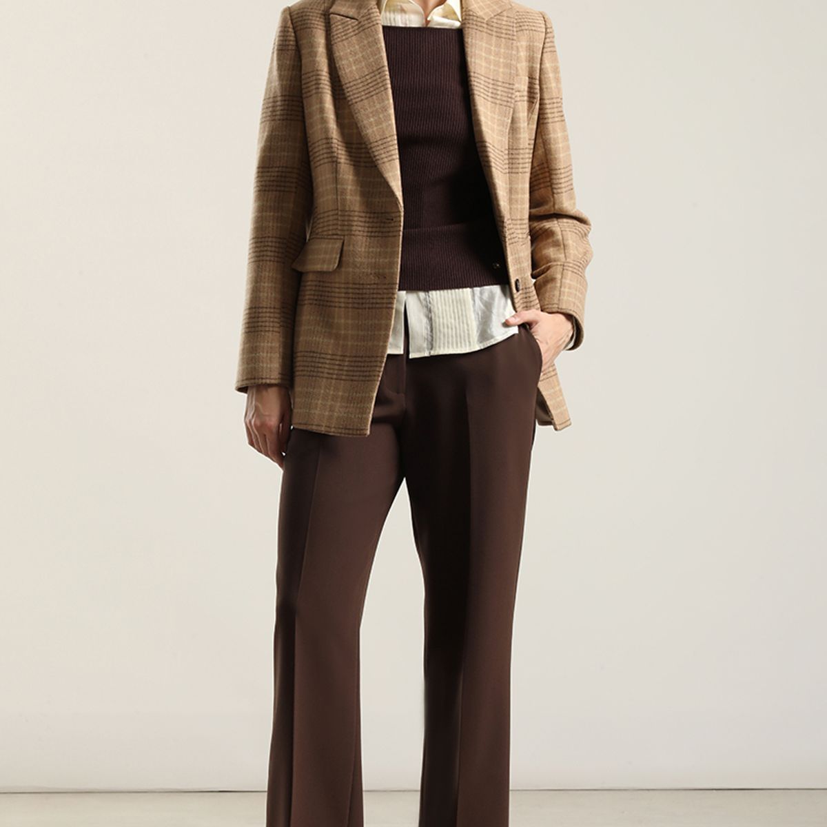 LIOLA - Blazer Principe De Gales, Cafe Liola