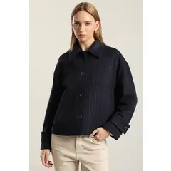 LIOLA - Chaqueta Con Lana, Listado Azul