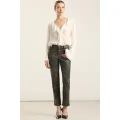 LIOLA - Pantalon Pitillo Folia Piton, Verde
