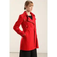 LIOLA - Abrigo Biker, Muflon Rojo