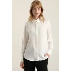 LIOLA - Blusa Basica Satin Opaco, Crudo