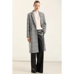 LIOLA - Abrigo Con Lana, Negro