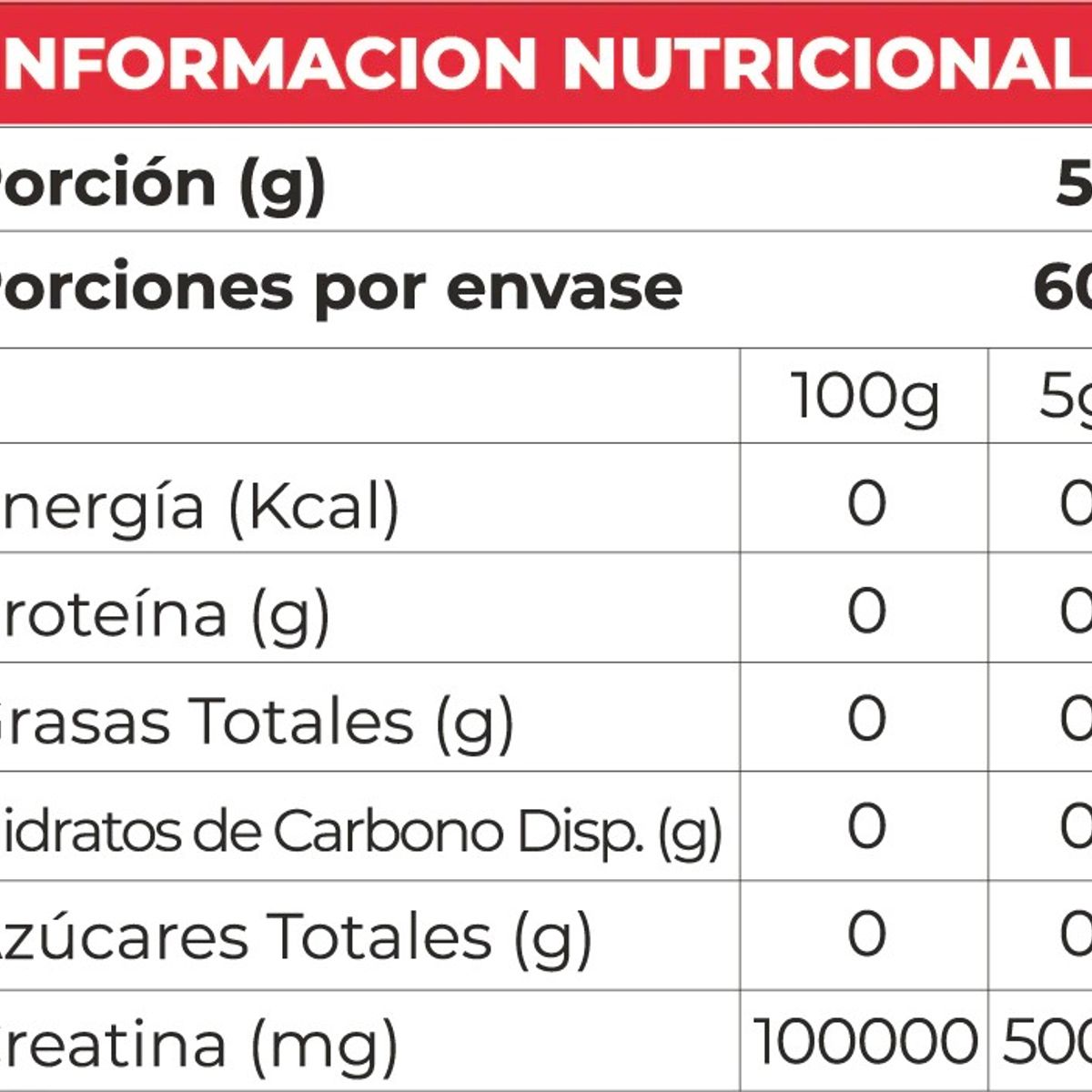 YOUR PROTEIN - CREATINA MONOHIDRATADA 300GR 60 SERVICIOS - YOUR PROTEIN