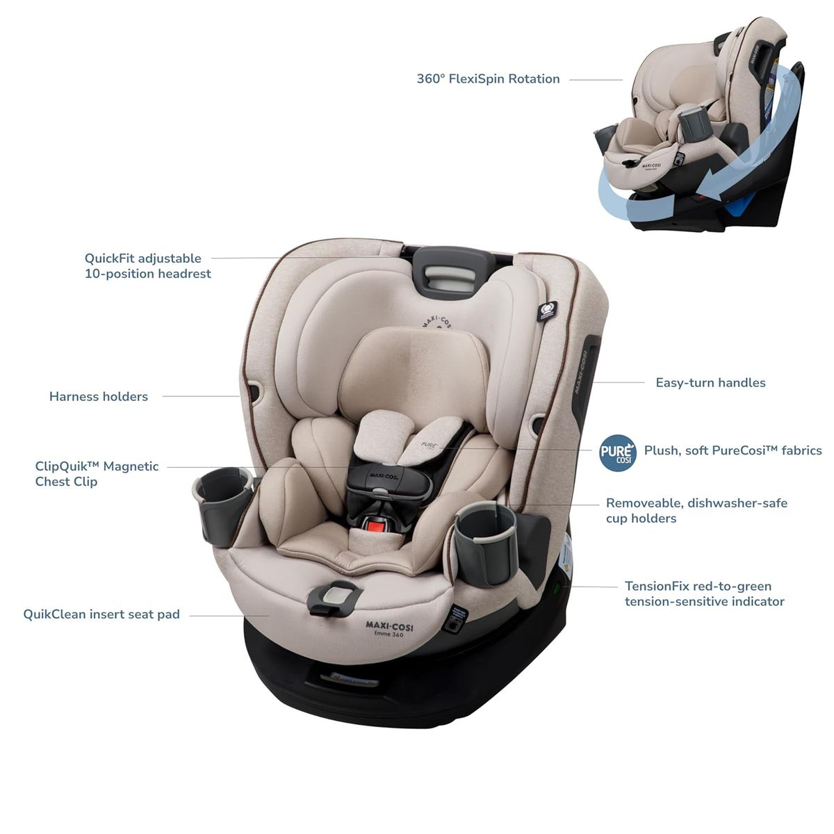 MAXI COSI - SILLA AUTO CONVERTIBLE EMME 360° Desert Wonder