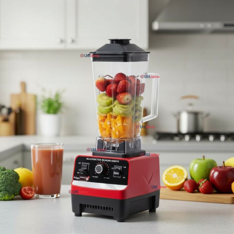 Licuadora Juguera Multifuncional 5500W Jarra Plástico + Mango Triturador