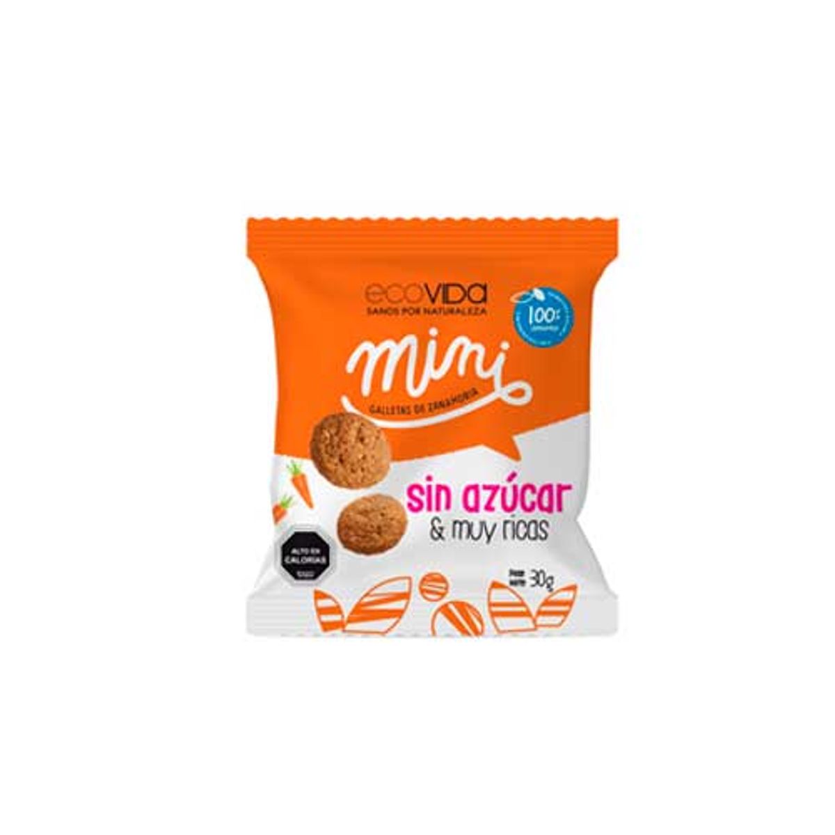 ECOVIDA - Mini Galletas de Zanahoria sin Azúcar 30 g