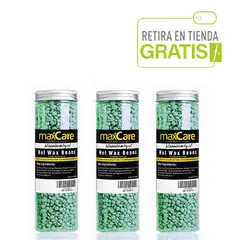 MAXCARE - Pack 3 Ceras Depilatorias Elásticas Aloe 400 gr