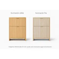 SPACE HOME - Organizador de Zapatos 60x25x92 cm Madera Clara Sistema Abatible