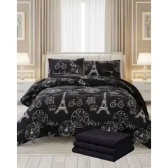 GENERICO - Set de Cubrecama Chiporro mas sabana de Polar Plaza y Media Extra Suave