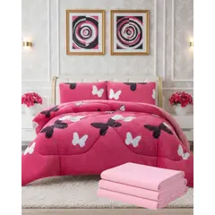 GENERICO - Set de Cubrecama Chiporro mas sabana de Polar Plaza y Media Extra Suave