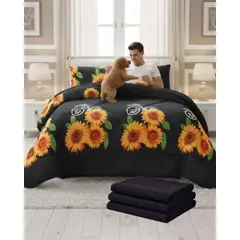 GENERICO - Set de Cubrecama Chiporro mas sabana de Polar 2 plaza Extra Suave Térmico