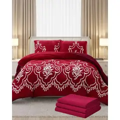 GENERICO - Set de Cubrecama Chiporro mas sabana de Polar 2 plaza Extra Suave Térmico