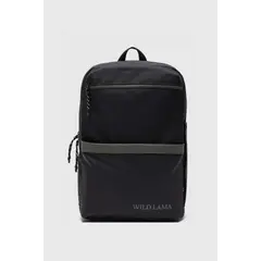 WILD LAMA - Mochila Reciclada Negra con Verde