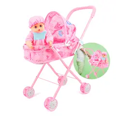 GENERICO - Cochecito Coche Plegable Muñeca Bebe Juguete Juego Niñas
