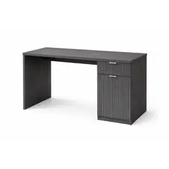 SPACE HOME - Escritorio Grande 120 cm Gris Con Cajonera y Almacenamiento