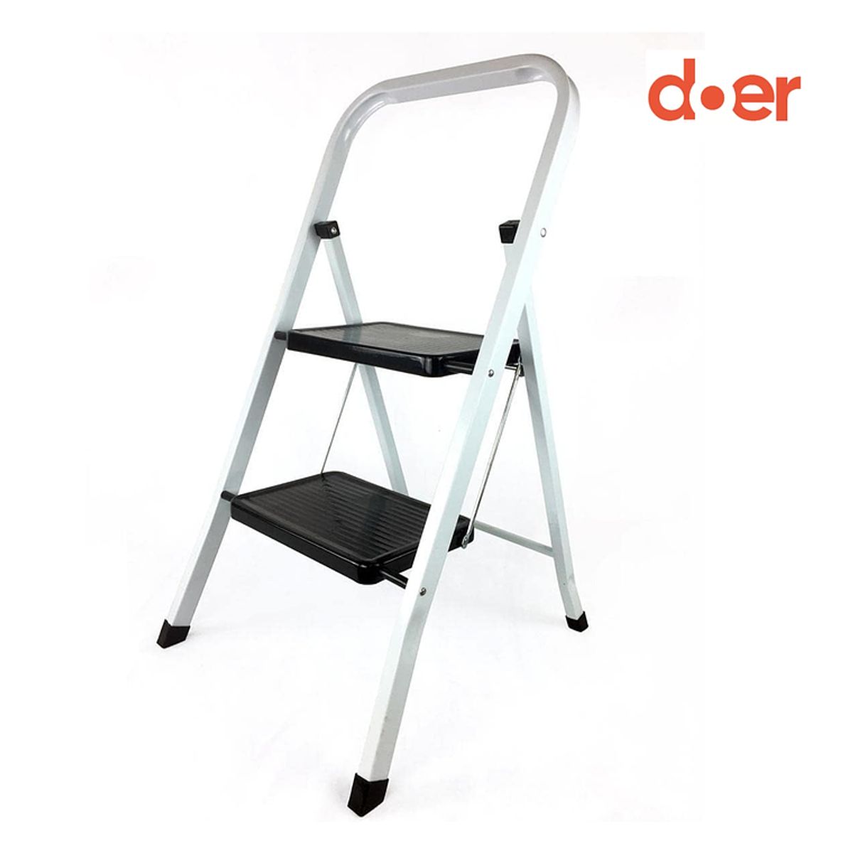 DOER - Escalera de 2 Peldaños Ultra Resistente con Patas Antideslizantes