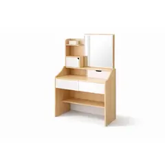 SPACE HOME - Tocador para Maquillaje 80 cm Blanco Madera MDF