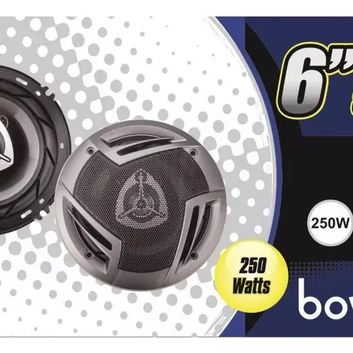 BOWMANN - Parlantes Bowmann 16cm 3vías 250watts Ts-1650 Auto Tuning Negro