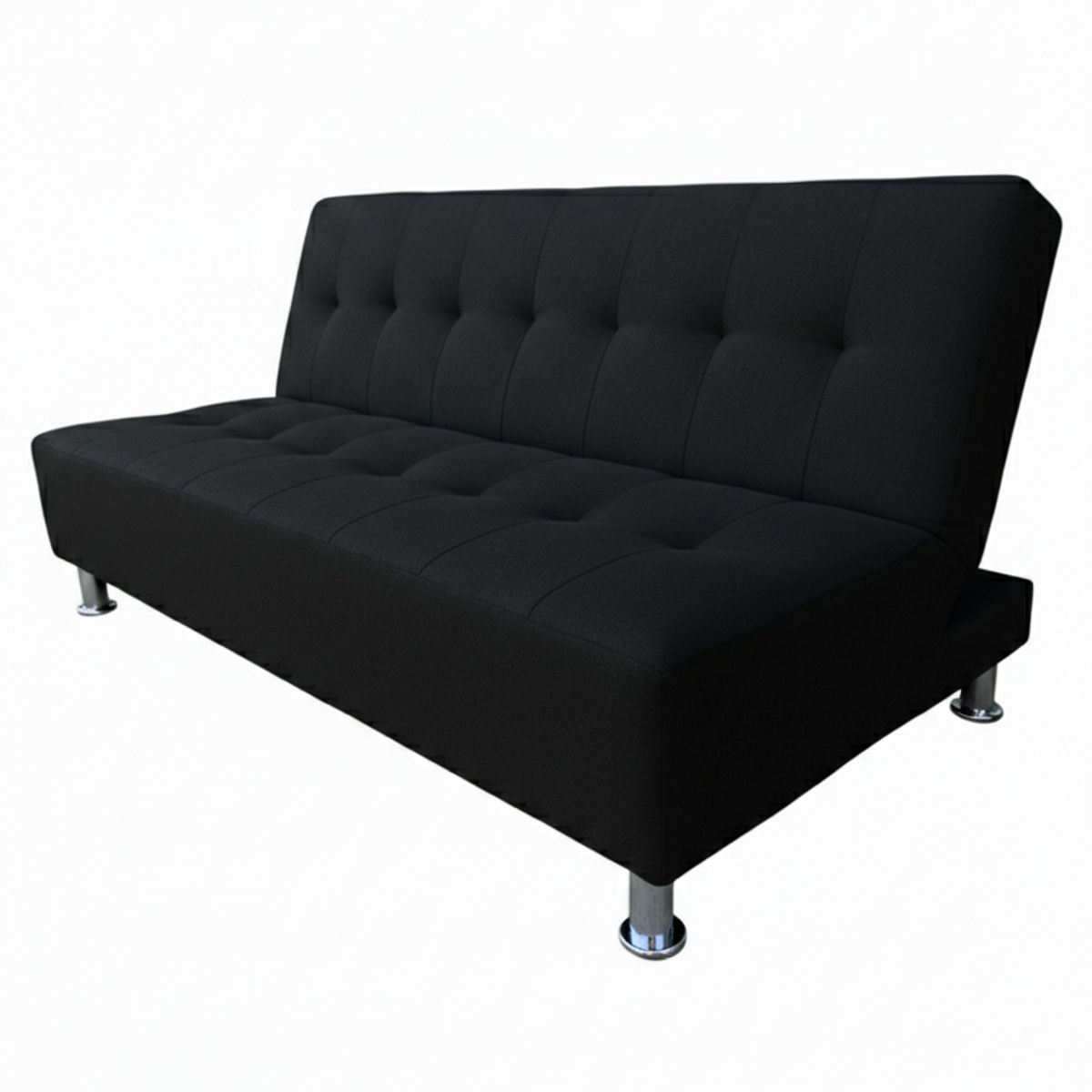 MUEBLES NEW - SOFA CAMA NEW NEGRO FELPA