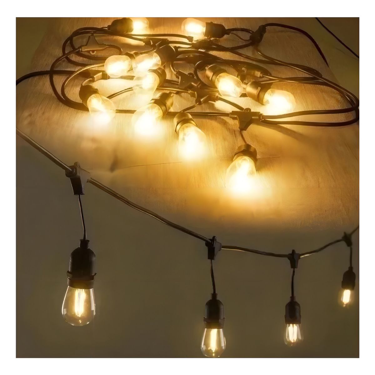 GENERICO - Guirnalda De Luces Led Exterior 10 Metros 10 Ampolletas Vintage